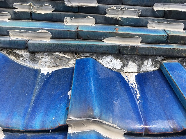 経年劣化の進行が見受けられる漆喰